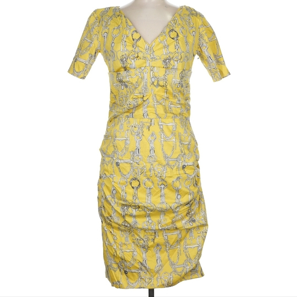 Samamtha Sung Chain Graphic Pront Wiggle Dress (8)